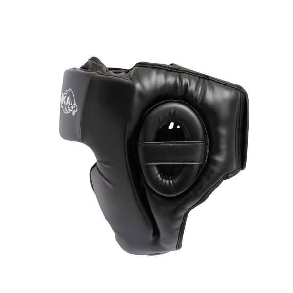 Black Synthetic Leather Head Guard – Durable