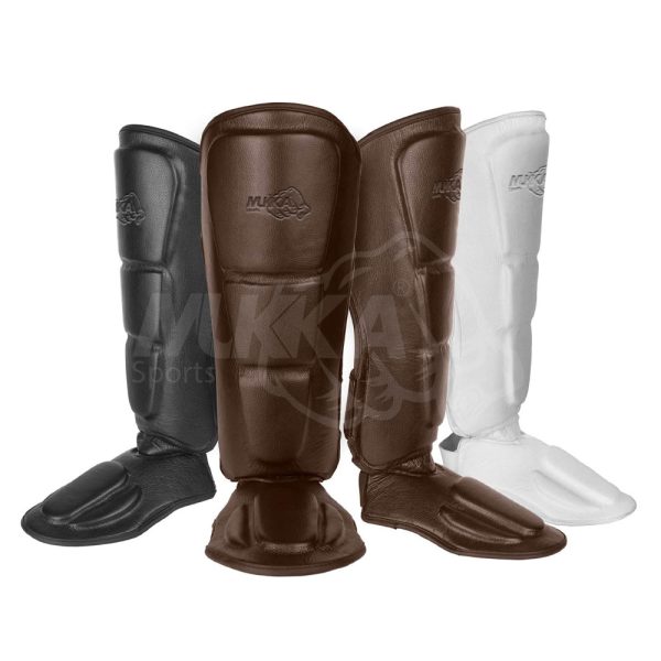 White Boxing Shin Guards – Clean Design for Training