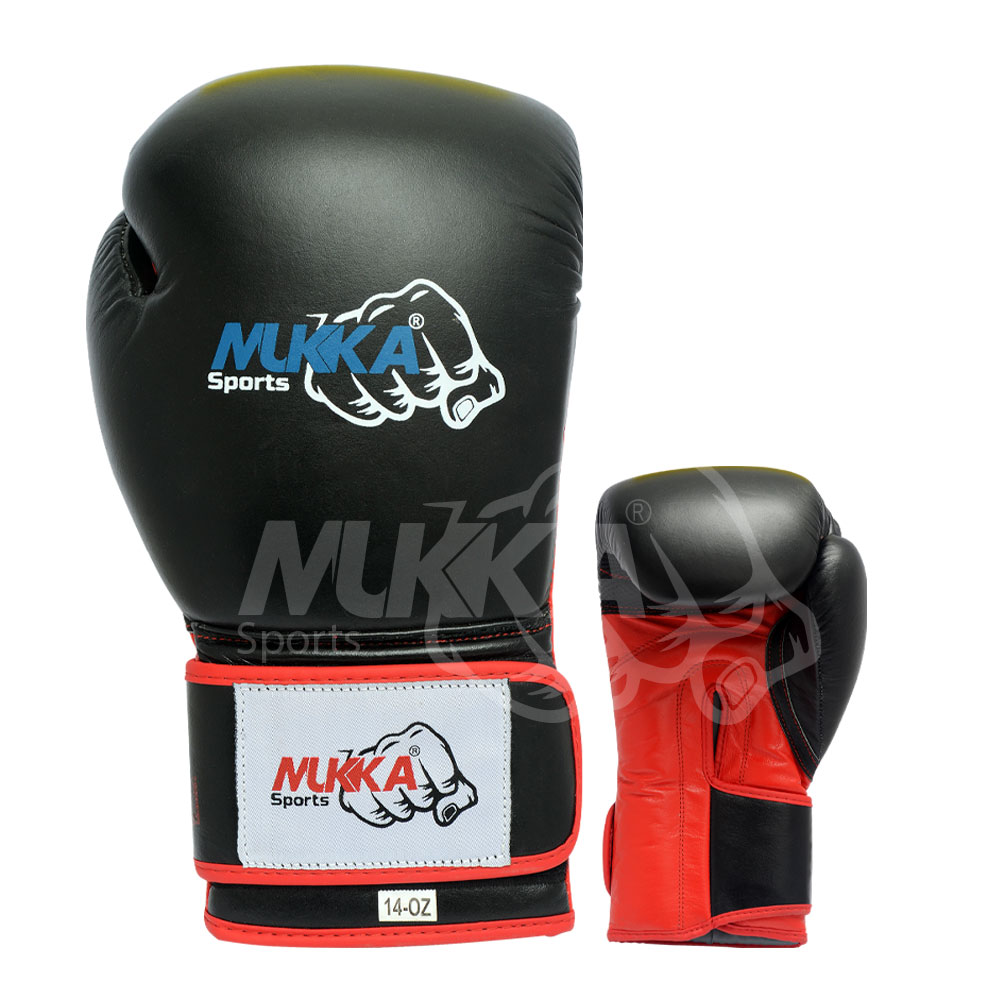 Black & Red Synthetic Leather Boxing Glove