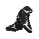 Black Elite High Top Boxing Shoes – Lightweight