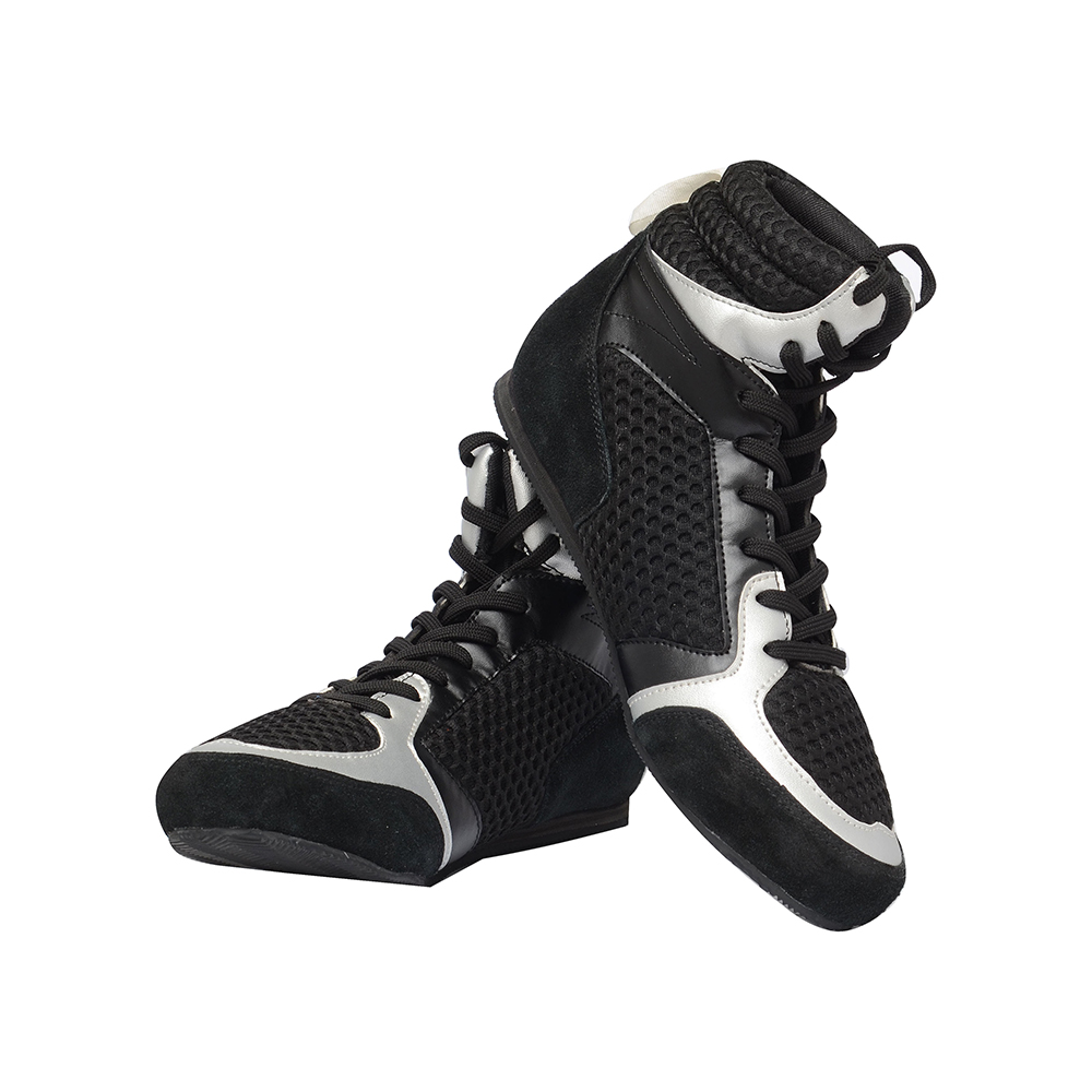 MUKKA Sports (Black) Elite Boxing Shoes high Top Lightweight Training & Ring