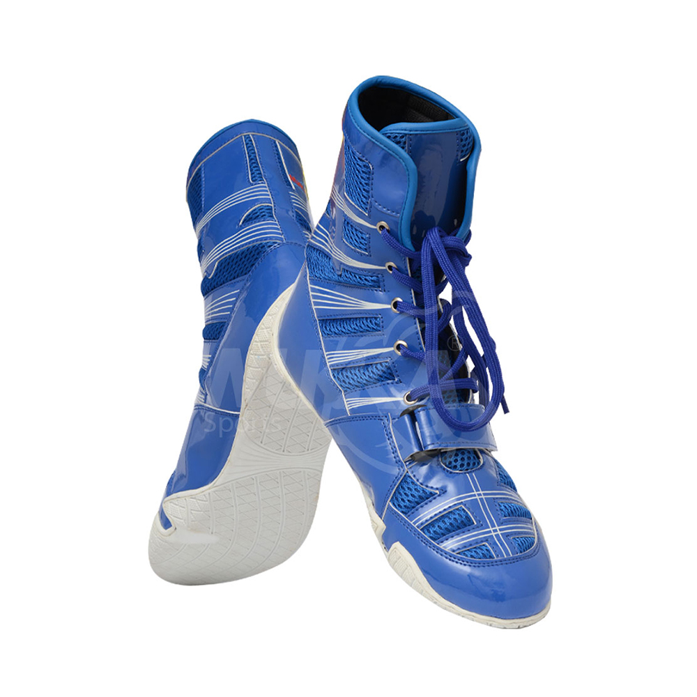Mukka Sports (Blue) Performance Boxing Boots Breathable & Anti-Slip Sole