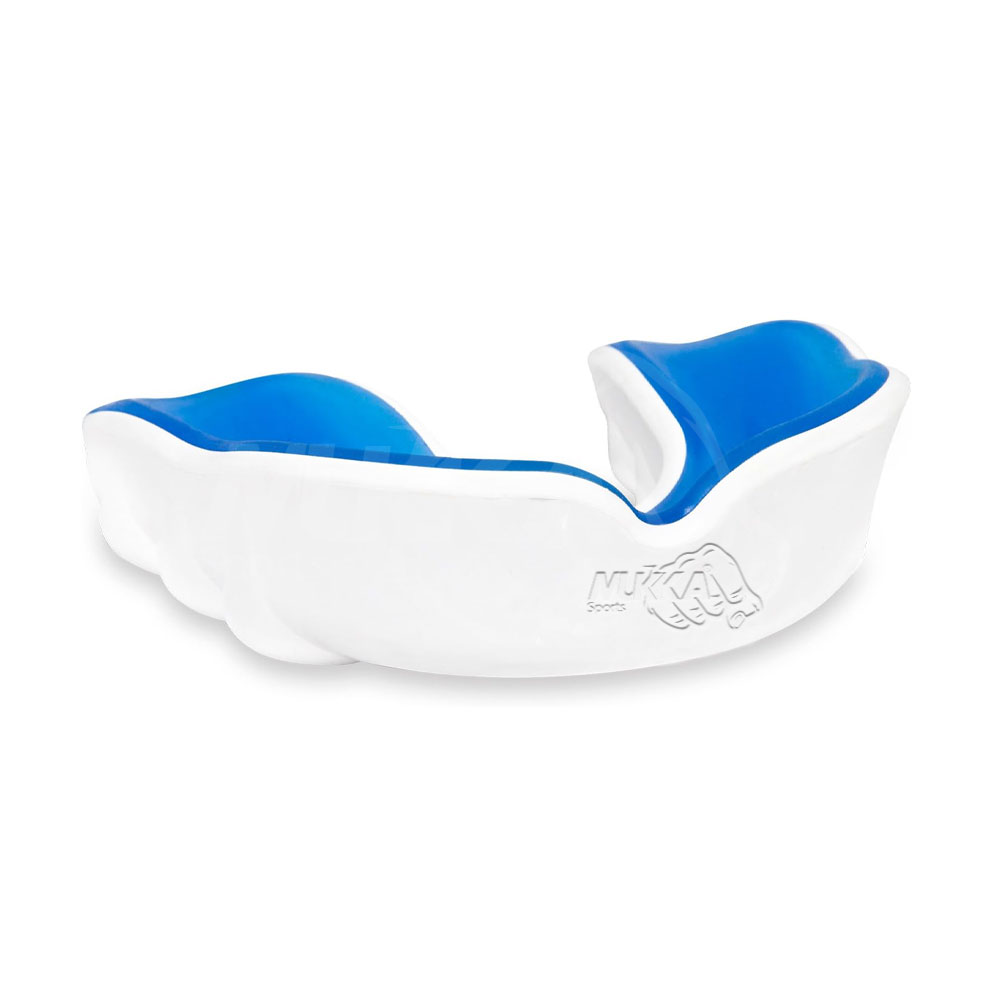 White & Blue Boxing Mouth Guard – Custom Fit