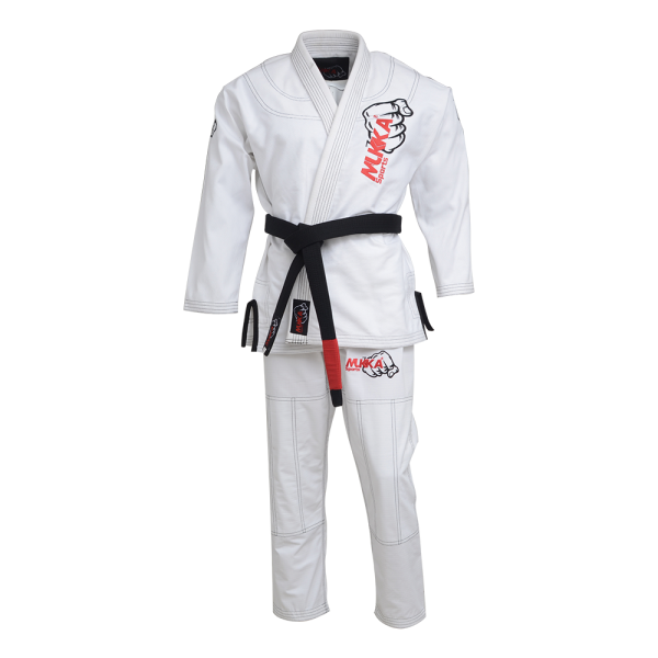 Mukka Sports BJJ Gi 450 GSM White Pearl Premium Brazilian Jiu-Jitsu Suit