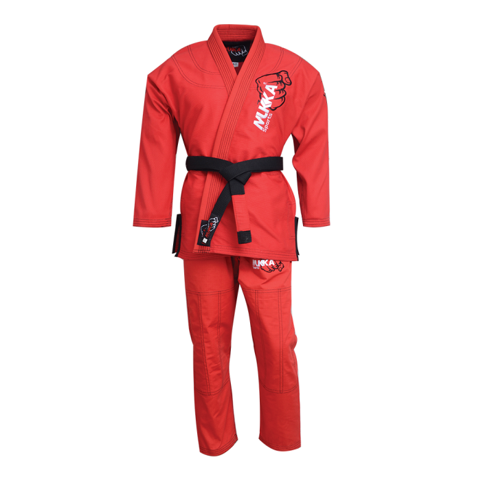 Mukka Sports Red BJJ Gi for Men Brazilian Jiu-Jitsu Training & Competition Uniform