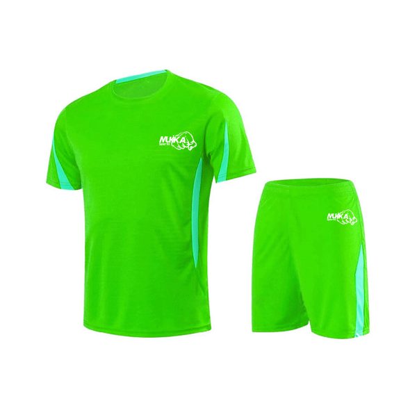 Mukka Sports Neon Green Soccer Uniform Premium Football Training Kit for Men's Breathable & Lightweight Sportswear