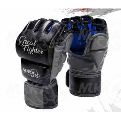 Mukka Sports MMA Gloves Blue & Black Advanced Impact Dispersion Fight Mitts