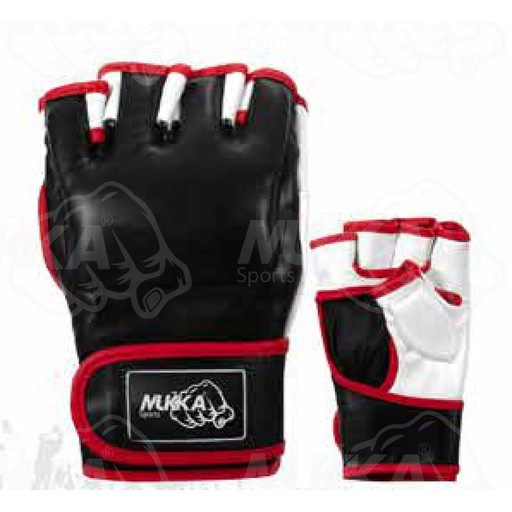 Mukka Sports MMA Gloves Red & Black Heavy Padding for Power Striking