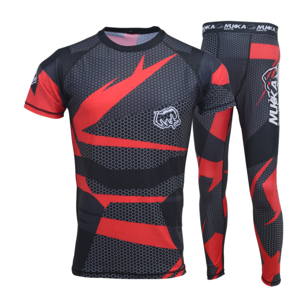 Mukka Sports Sublimation Compression Wear MMA Rash Guard & Training Tights