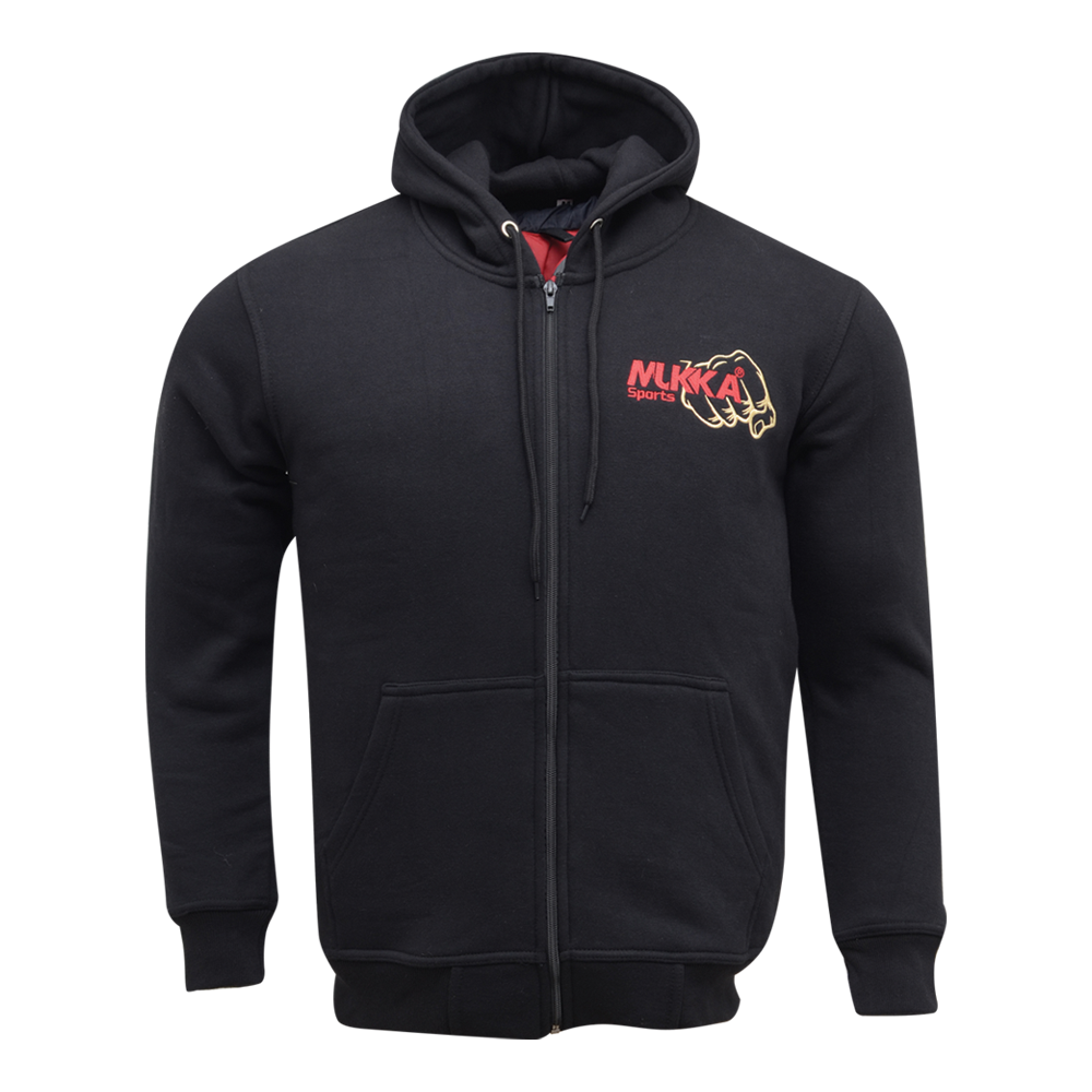 Buy Black Embroidered Hoodie for Training - Premium Zip-Up