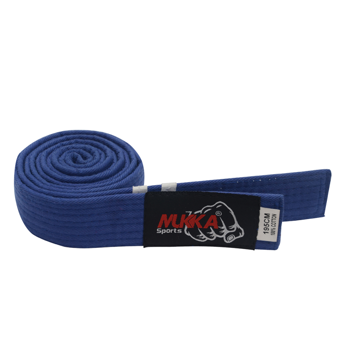 Mukka Sports Blue Karate Belt 100% Cotton Durable Martial Arts Rank Belt