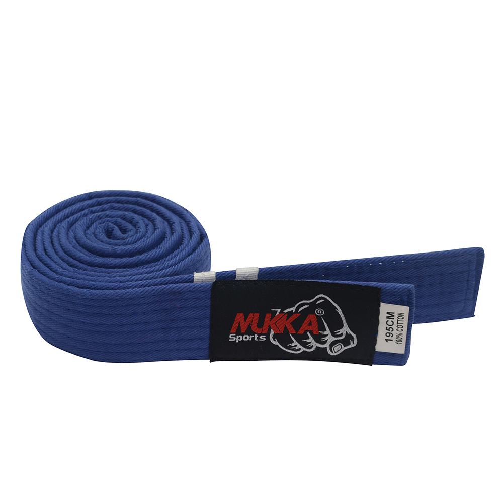 Mukka Sports Blue Karate Belt 100% Cotton Durable Martial Arts Rank Belt