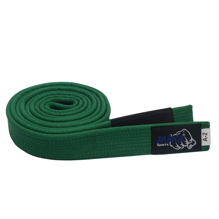 Mukka Sports Green Karate Rank Belt Premium Quality Cotton Martial Arts Belt