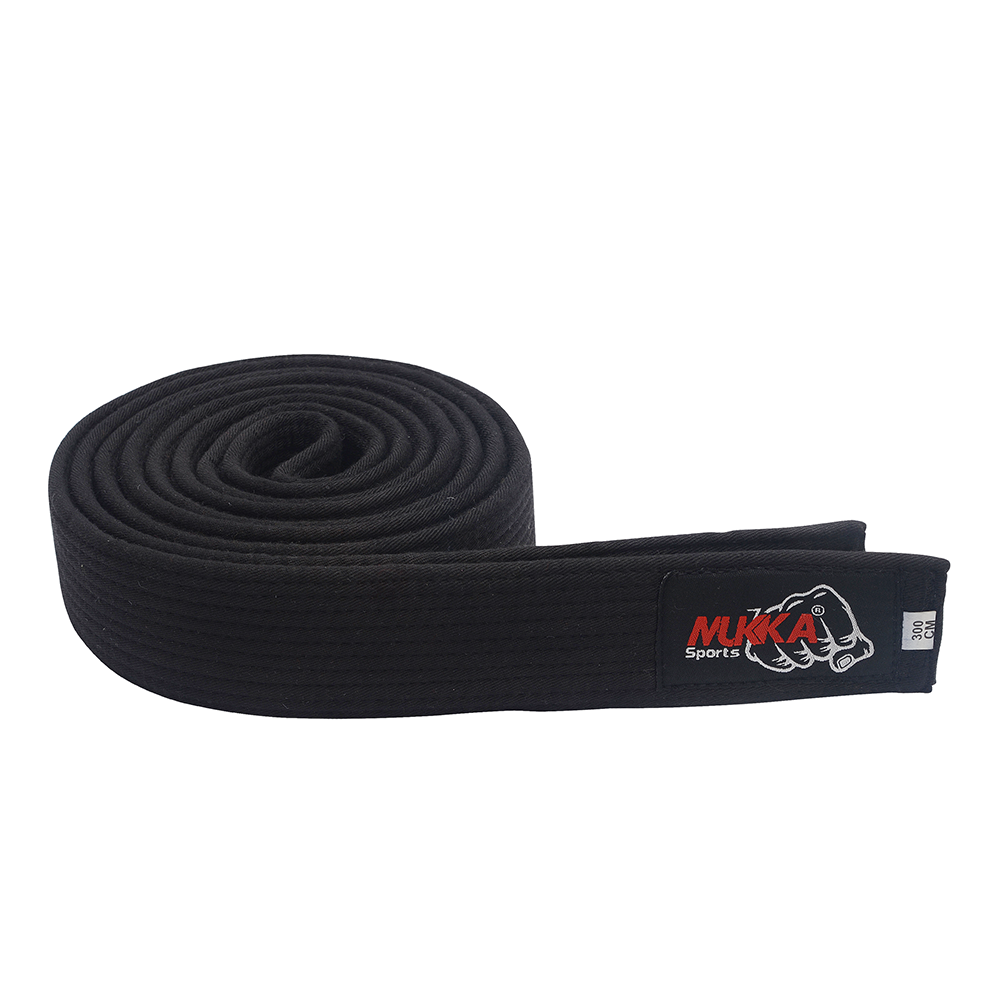 Mukka Sports Black Competition Karate Belt High Strength Martial Arts Rank Belt