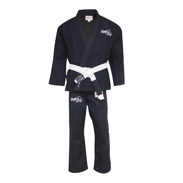 Mukka Sports Black Karate Gi Durable Martial Arts Karate Training & Sparring Uniform