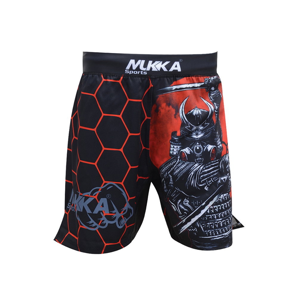 Mukka Sports Premium MMA Sublimated Fight Shorts Samurai Design