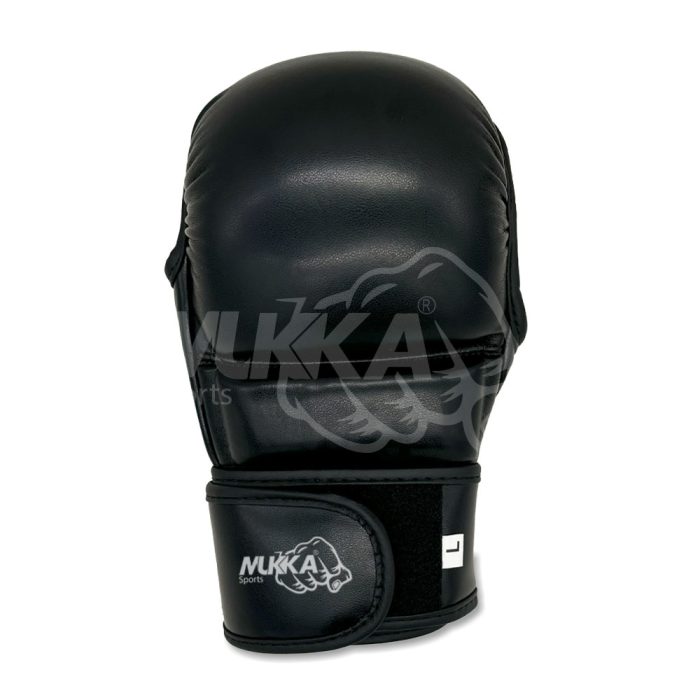 Mukka Sports (Black) MMA Sparring Shooter Gloves High-Impact Protection & Comfort Fit