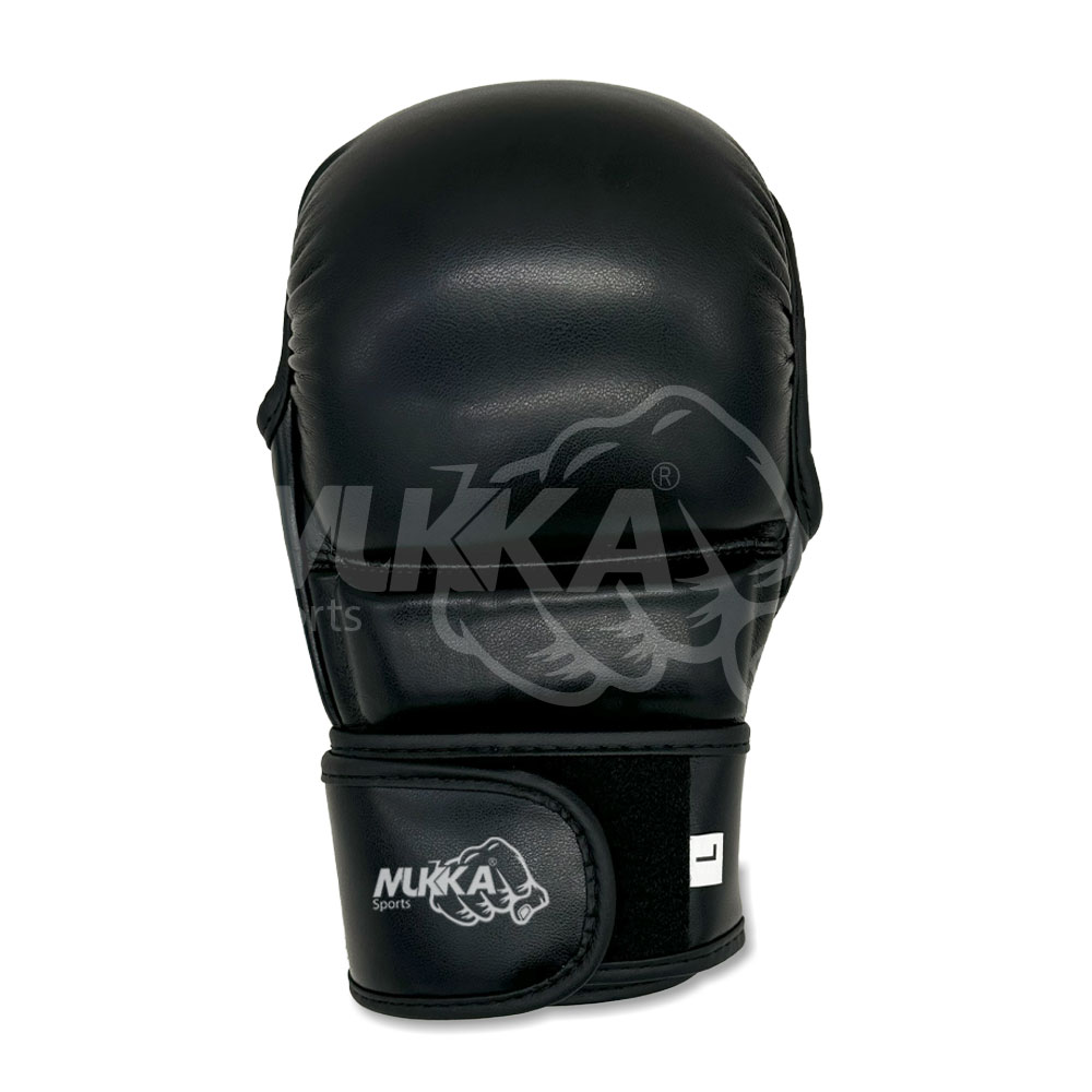 Mukka Sports (Black) MMA Sparring Shooter Gloves High-Impact Protection & Comfort Fit