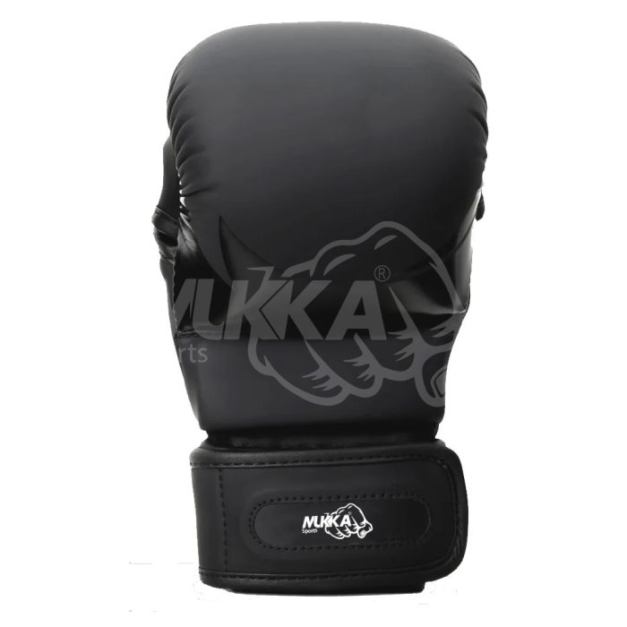 Mukka Sports (Black Matte) Professional MMA Sparring Shooter Gloves for Training