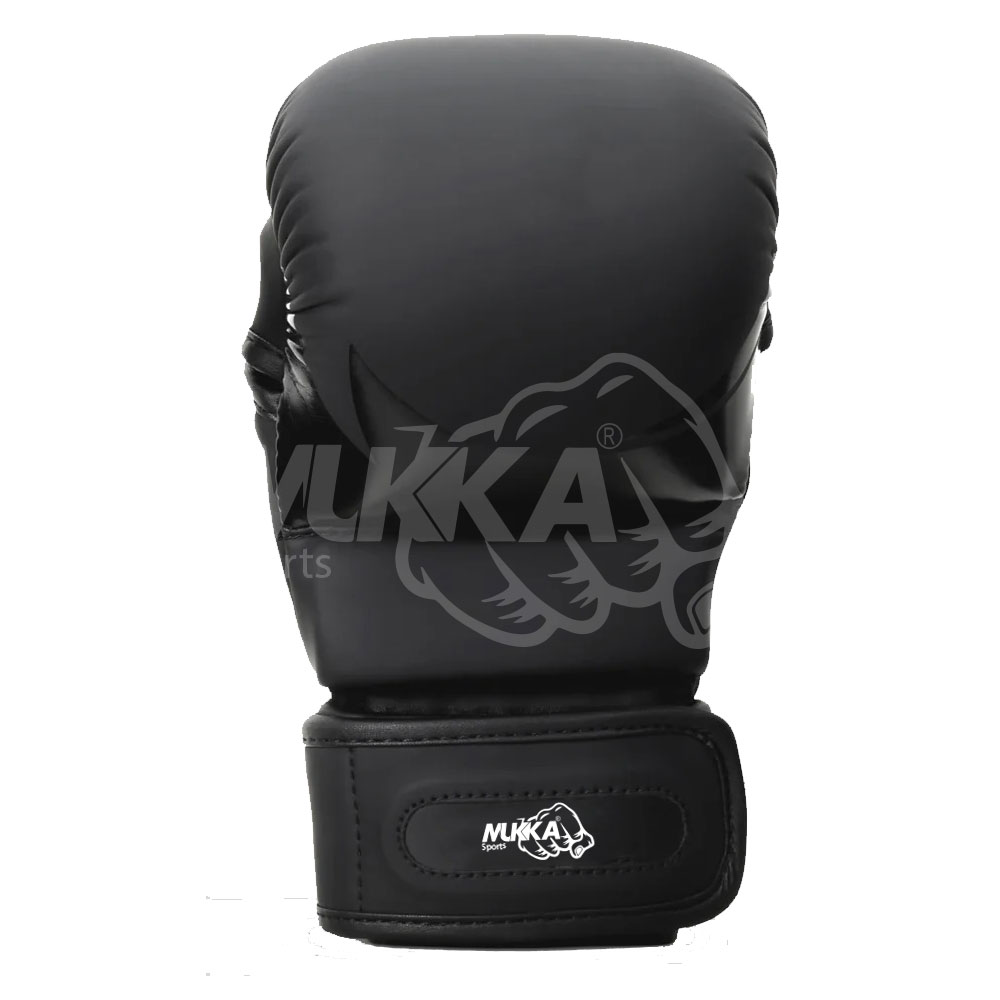 Mukka Sports (Black Matte) Professional MMA Sparring Shooter Gloves for Training
