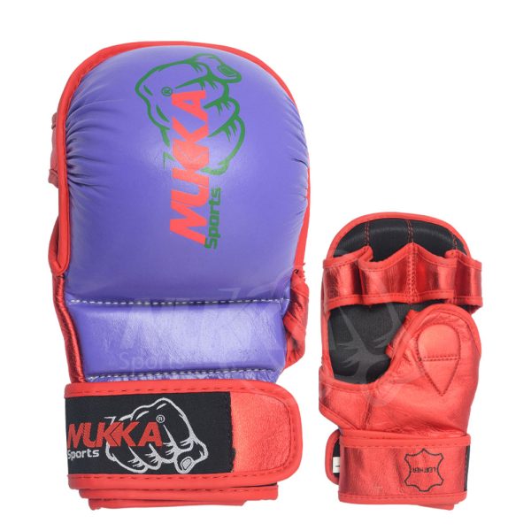 Mukka Sports Power Grip (Maroon & Purple) MMA Shooter Gloves