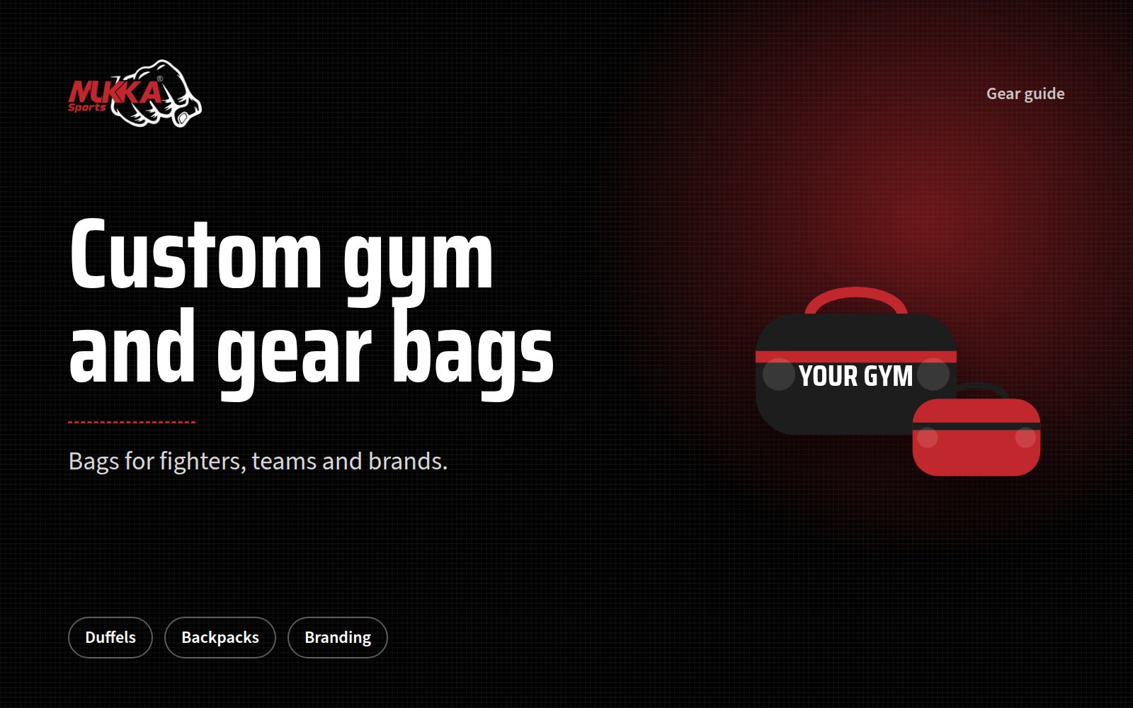 Custom Gym Bags and MMA Gear Bags for Gyms, Teams and Brands