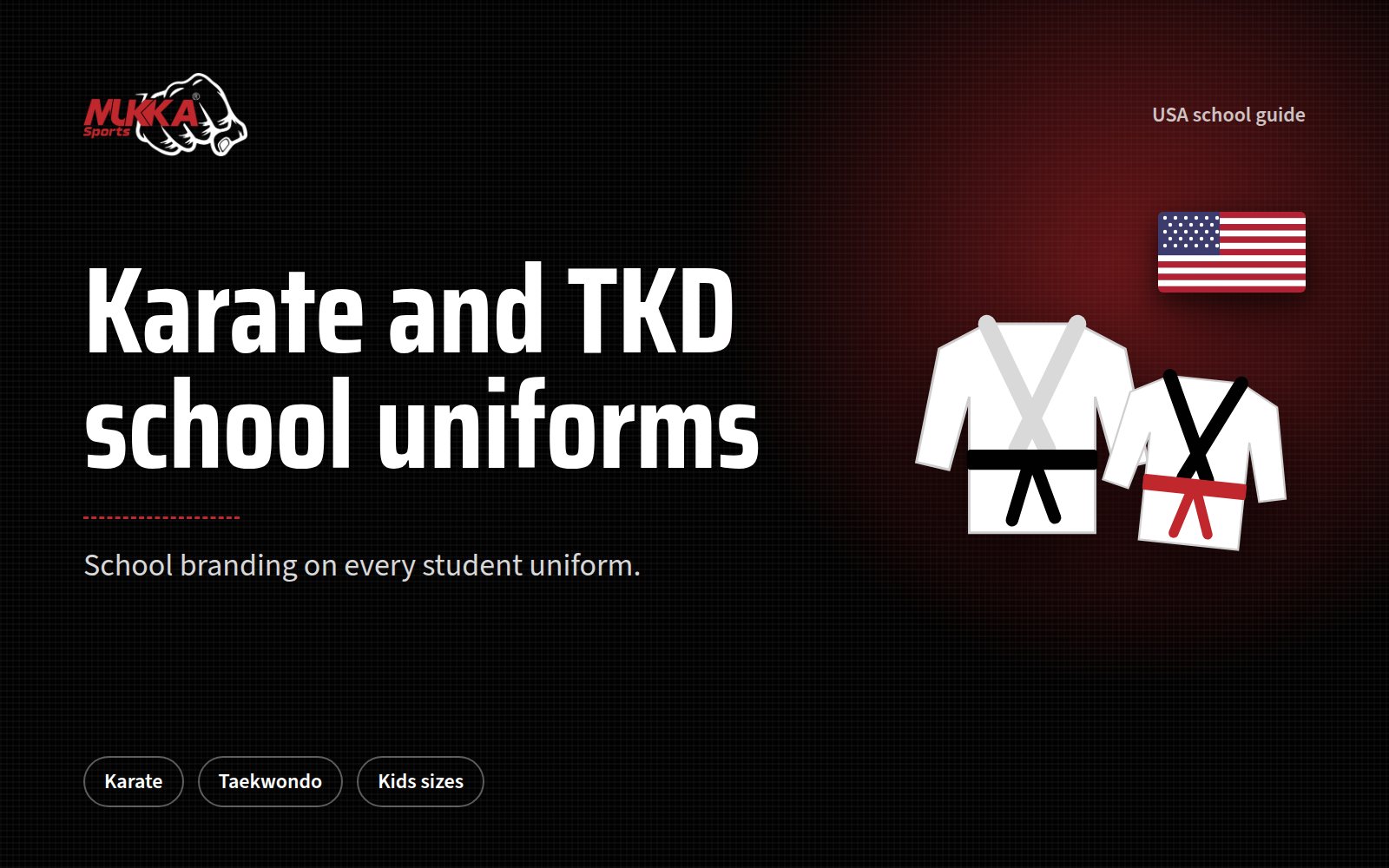 Custom Karate and Taekwondo Uniforms for US Martial Arts Schools