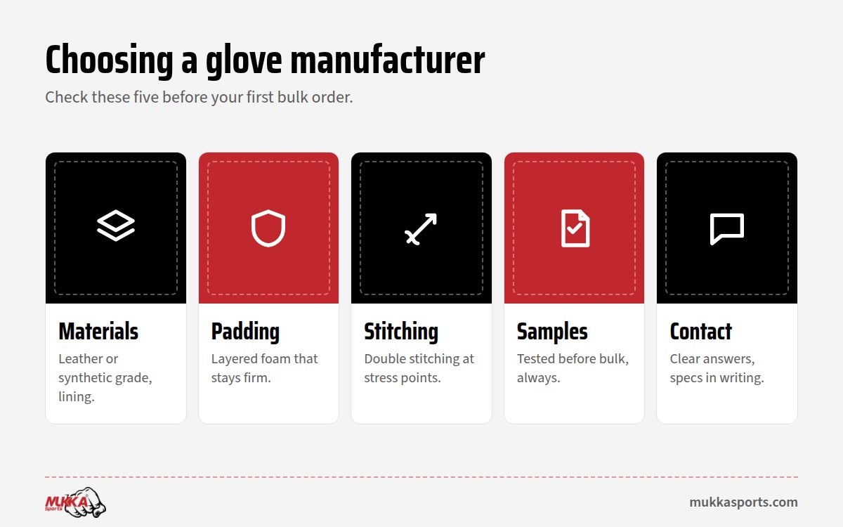 Checklist for choosing a boxing gloves manufacturer