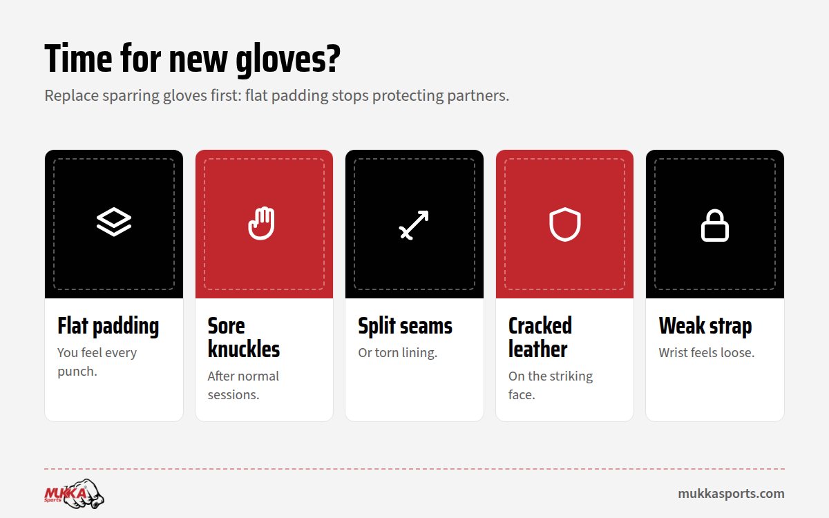 How long do boxing gloves last: six signs it is time to replace them