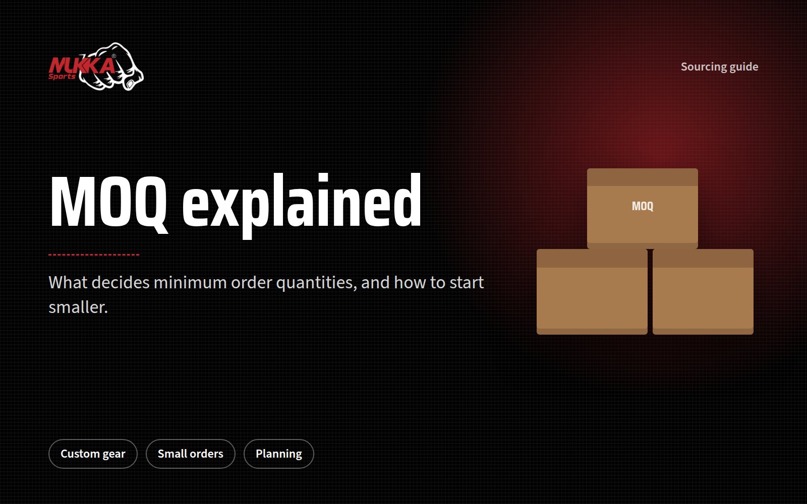 Minimum Order Quantities (MOQ) Explained for Custom Sportswear and Fight Gear