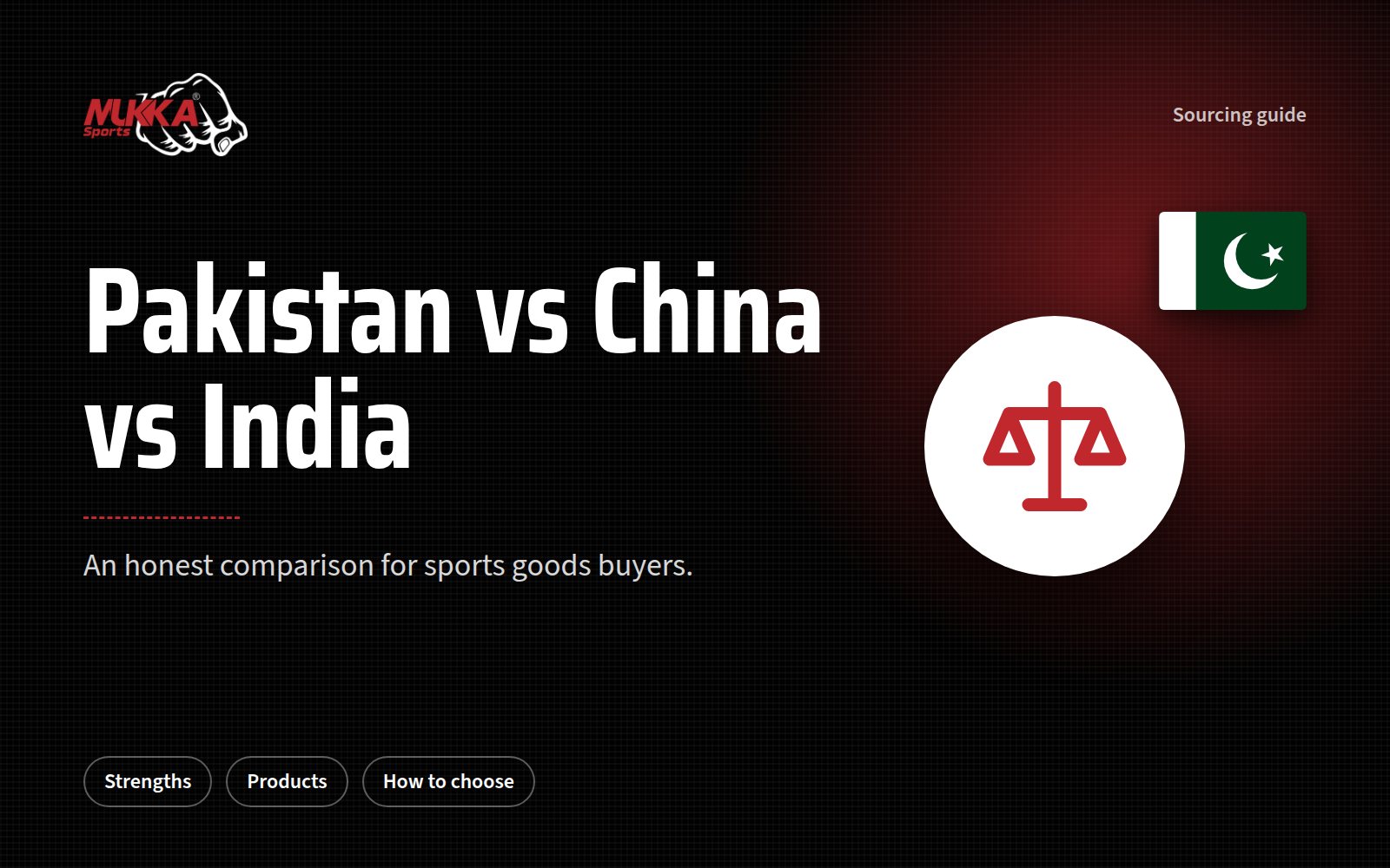 Pakistan vs China vs India for Sports Goods Sourcing: An Honest Comparison
