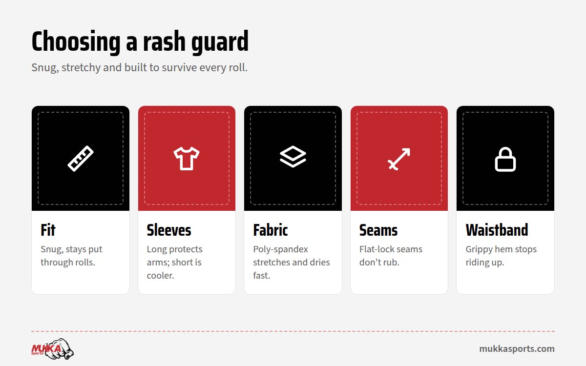 How to choose rash guards and compression wear for BJJ and MMA