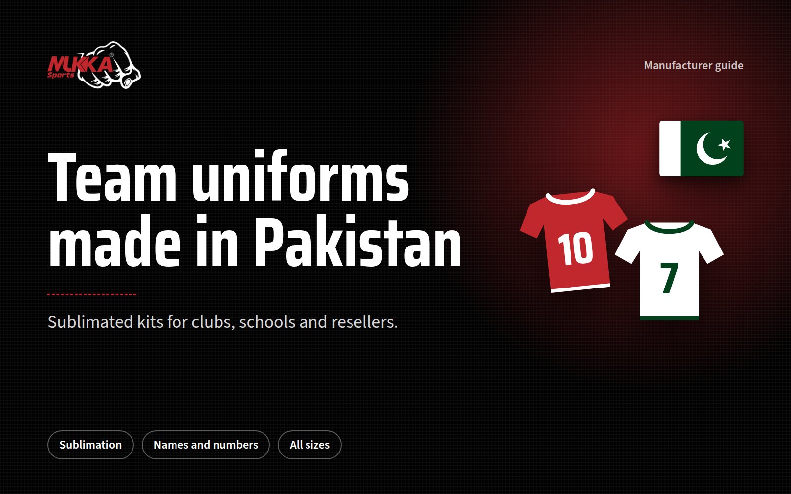 Team Uniform and Sublimation Sportswear Manufacturer in Pakistan